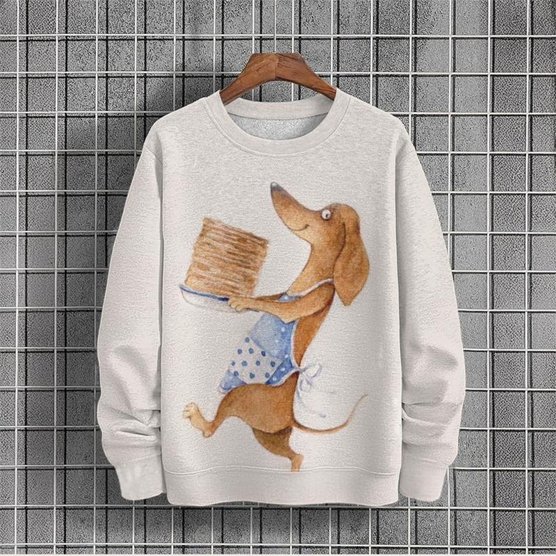 Autumn Funny Dachshund Graphic 3D Printed Hoodies Fashionable Casual Sports Long Sleeved Women's Hoodies