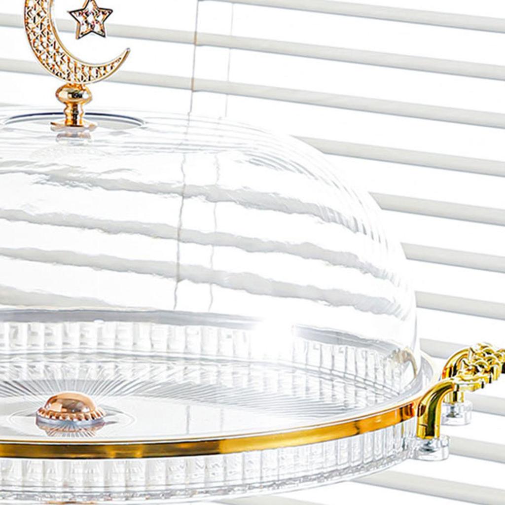 Cake Stand with Transparent Cover Multi-purpose Serving Platter for Wedding Buffet Club and Holiday Dessert Display