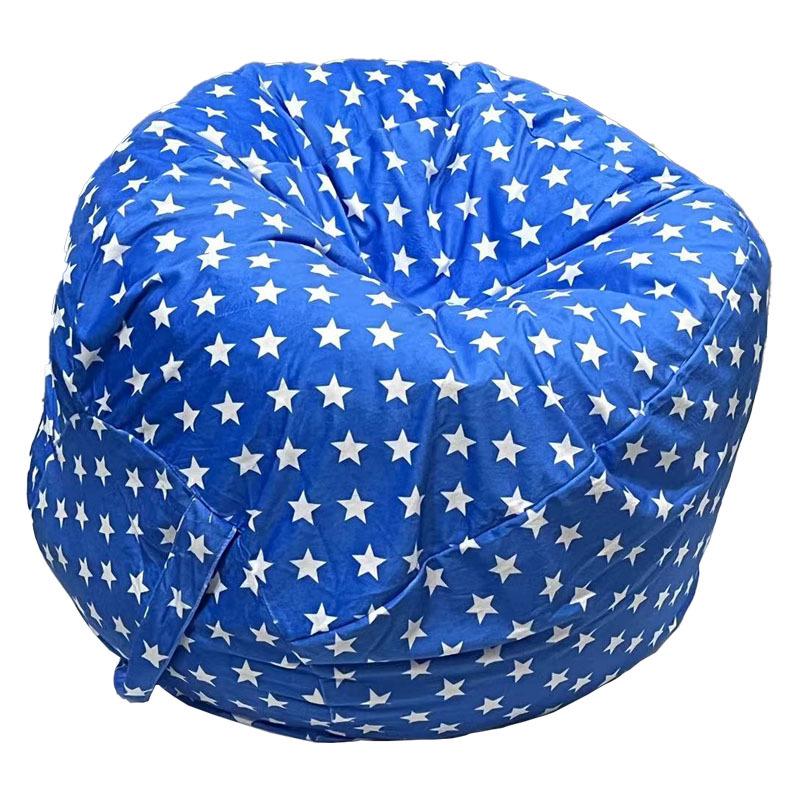 Plush Animal Toy Storage Bag - Children's Soft Bean Bag Chair Cover with Zipper