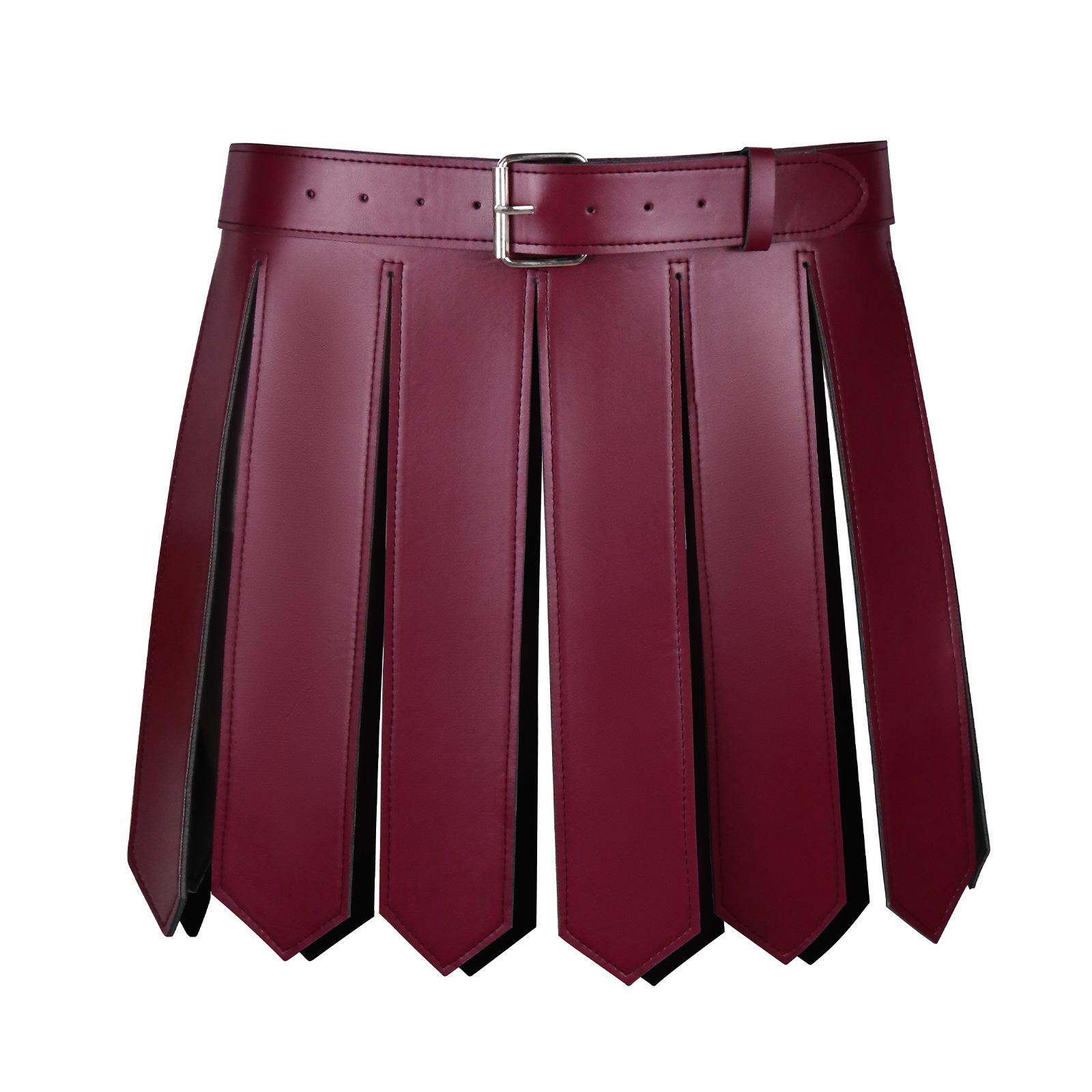 Medieval Spartan Warrior Leather Apron Roman Skirt Gladiator Cosplay Costume Men Women F