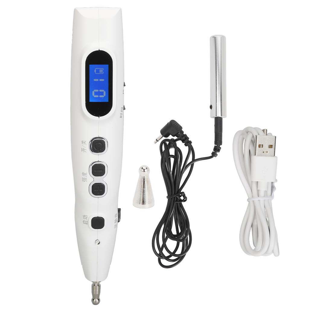 Electric Acupuncture Massage Pen 20 Strength 3 Modes Acupoint Meridians Massager Pen USB