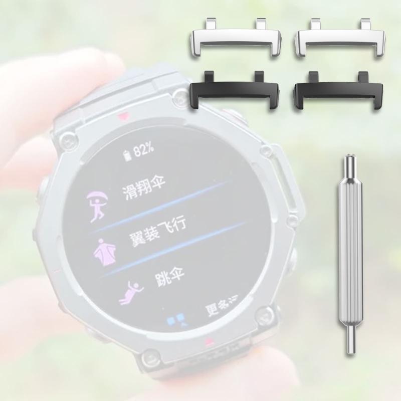 Stainless Steel Connectors Adapter for 22mm Watch Bands Easy to Install and Remove