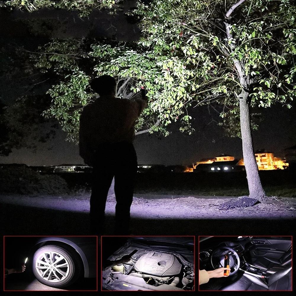 Powerful LED Work Light with Magnet lighting Flashlight Car Garage Mechanic Lamp USB Charging COB Emergency Light Warning Light