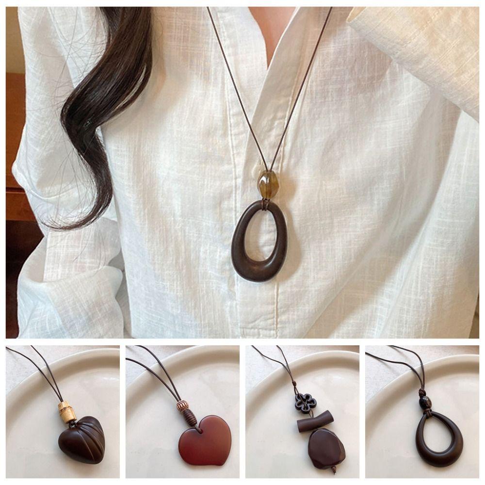 Niche Design Long Sweater Chain Boho Retro Neck Accessory New Clothing Pendant  Women Accessories