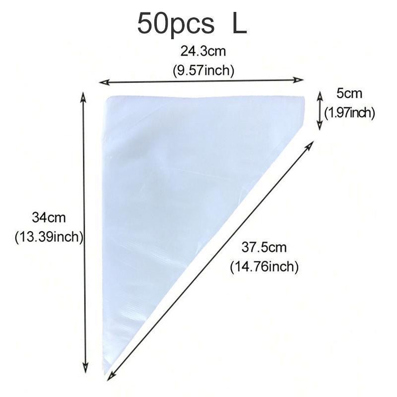 50/100 Stück Spritzbeutel Einweg Transparent Spritzbeutel Melköl Haushalt Küche Backprodukte für Kuchen Dekoration TMZ