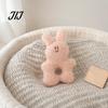 Crinkle Paper Dog Toys Stuffed Animal Chew Toy, Squeaky Plush Bear Bunny Interactive Soft Fleece Puppy Snuffle Toy with Center Hole for Small