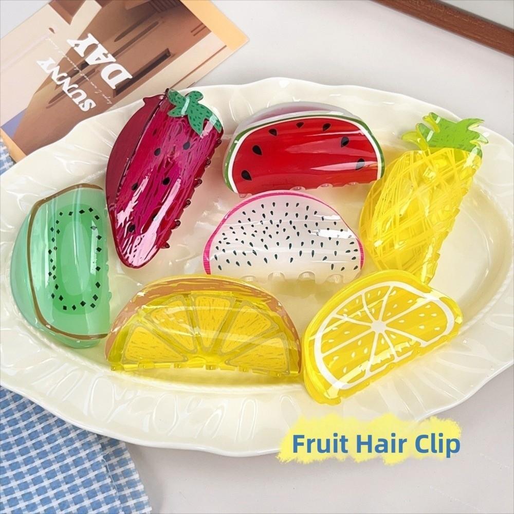 Large Size Hair Claw Strong Hold Shark Hair Clip Cute Fruit Hair Clip Hair Accessories