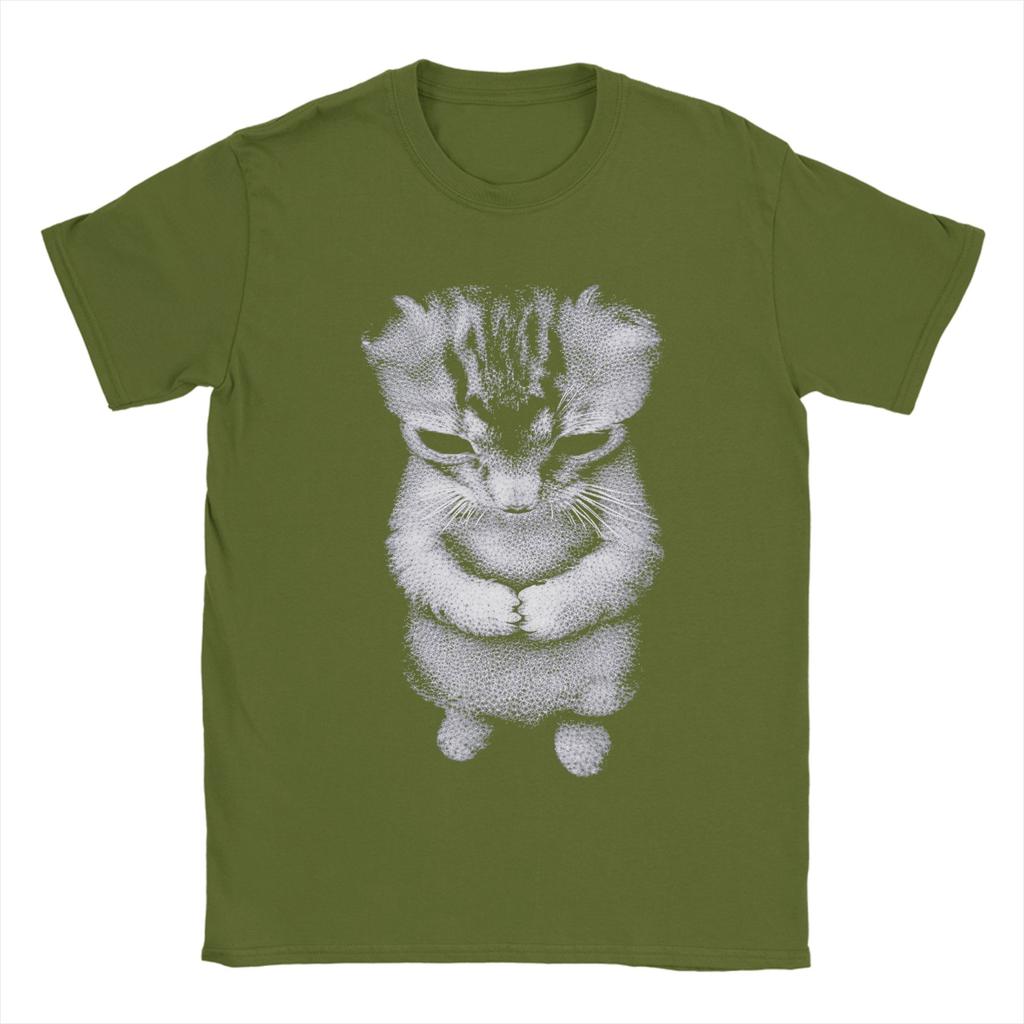 Unisexs TShirts Funny Cute Sad Crying Cat Meme Amazing 100 Cotton Tees Short Sleeve El Gato Munchkin Kitten Art T Shirt Clothing
