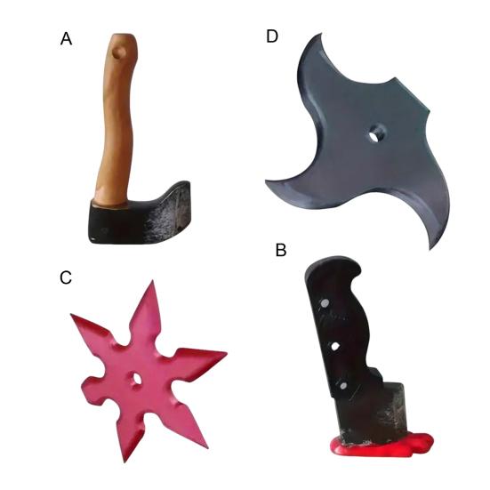 Cutter Axes Shuriken Refrigerator Magnet 3D Resin Throwing Star Hatchet