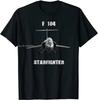 US Air Force F-104 "Starfighter" Kampfflugzeug Übergroßes T-Shirt Premium Baumwolle T-Shirt Rundhals Herrenbekleidung Unisex Oberteile T...