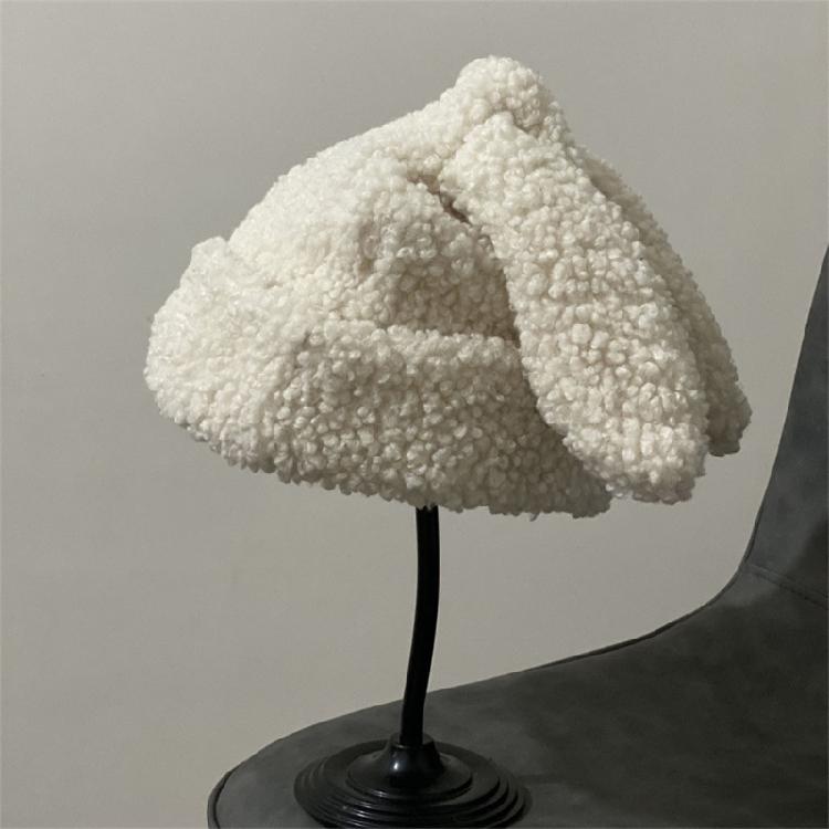 Trendy Rabbit Ears Knitted Hat Funny Casual Windproof Beanie Knit Cap All-match