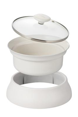 Elecom IH Cooking Heater HAC-IH01CWH Dedicated Deep Pot Plate Only Full Water Capacity Approximately 1.5L HOTDISH Cocotte LiFERE White HAC-IHC01WH