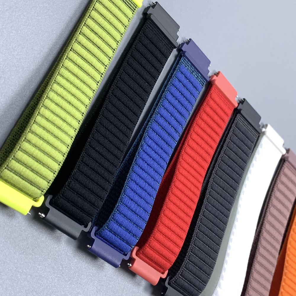 20mm/22mm Nylon Loop Strap For Garmin Forerunner 255 Music 570 265 55/Venu Sq 2 3/Vivoactive 6 5 4 Move Sport Bracelet Watchband