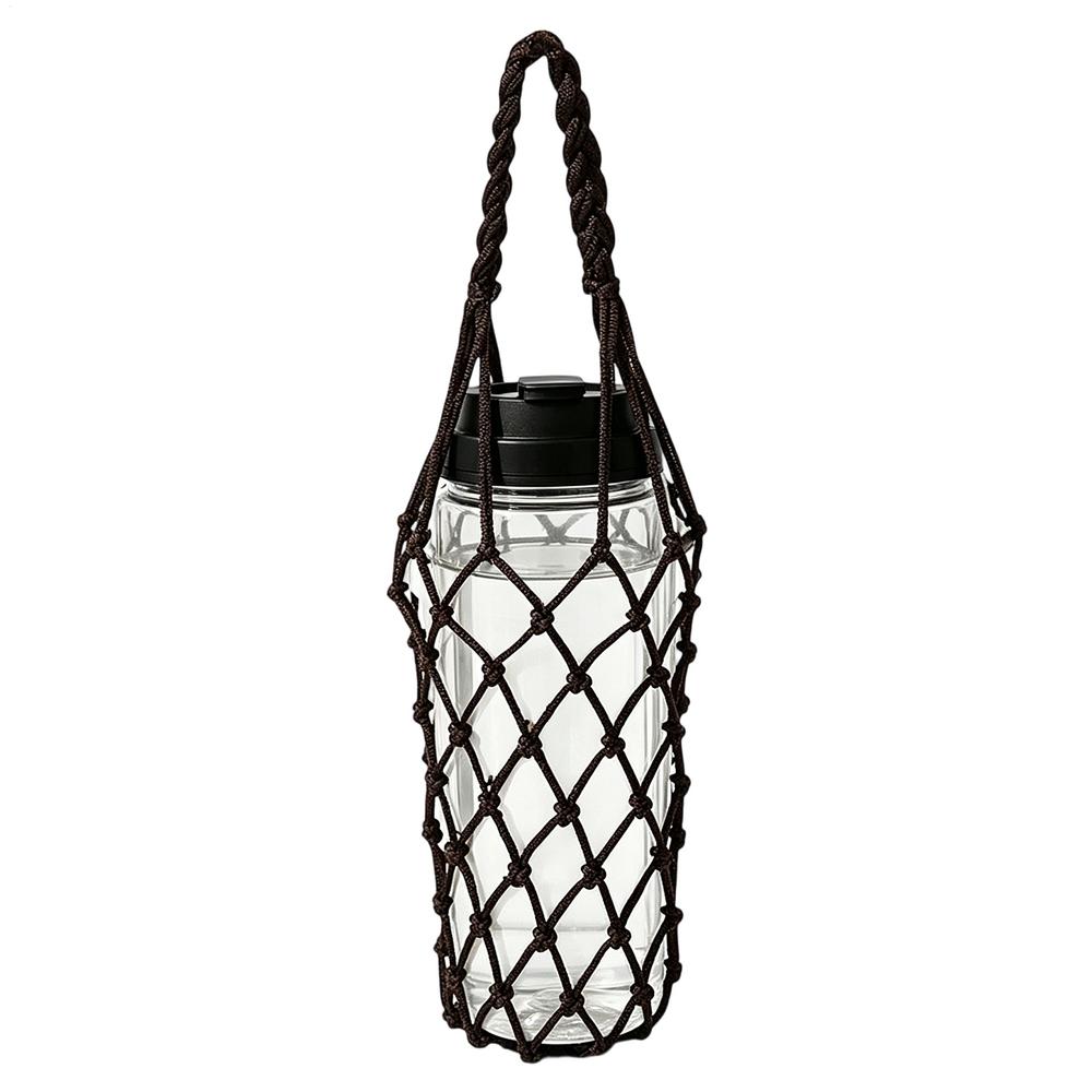 Water Bottle Carrier Crochet Mesh Cup Carrying Storage Water Bottle Purse for Camping Hiking Picnic Travel Running Walking Beach