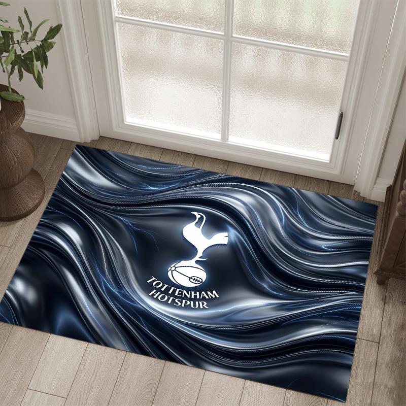 Tottenham Hotspur Design Crystal Velvet Carpet Cozy Non?Slip Printed Rug For Bedroom Living Room Entrance