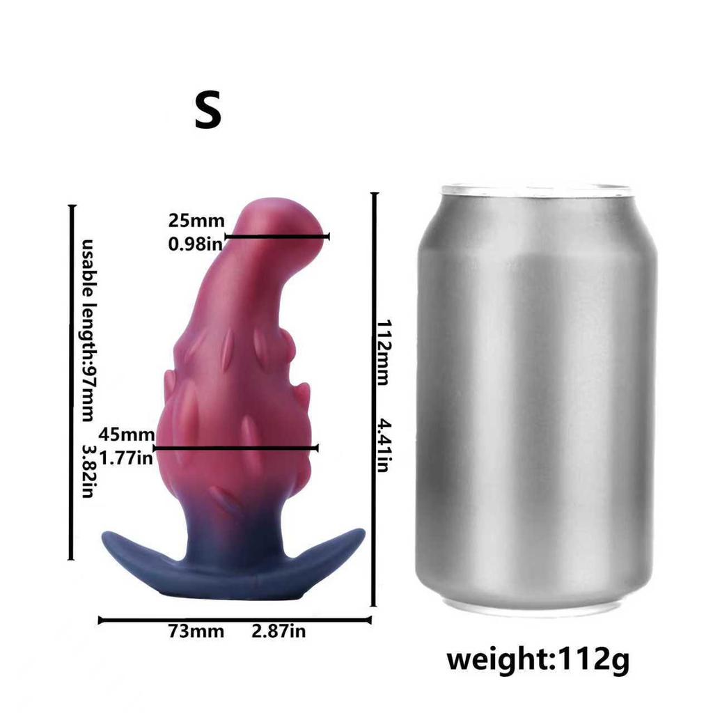 SM Male Sex Outing Wearing Irregular Anal Plug Soft Simulation dildo
