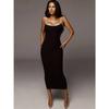 Sexy Skinny Slim Knit Long Dress Spaghetti Strap  Backless Sleeveless Maxi Women Partywear Clubwear Lady Bodycon Elegant Pullover Camisole
