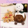 Adorable Christmas Pudding Snowball Plush Gingerbread Couple Doll Ornament For Holiday Cheer