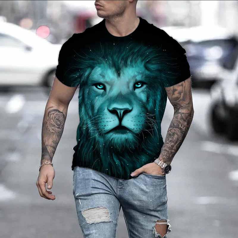 Tricou pentru bărbați, cu imprimeu 3D, cu animale, cu șoarece, la modă de vară, ocazional, sport în aer liber, fitness, cu gât rotund, cămașă cu mânecă scurtă pentru bărbați