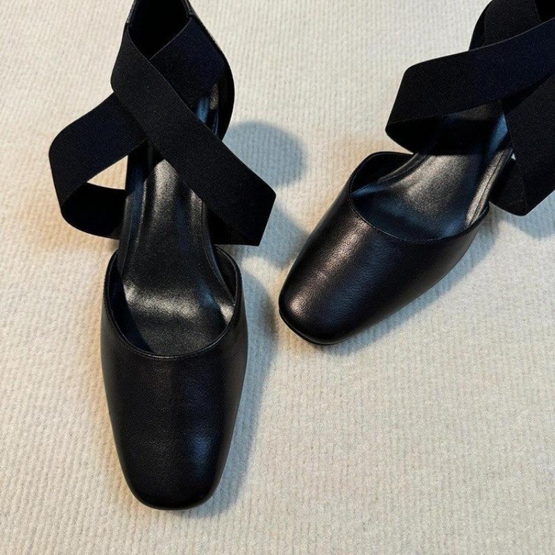 Fashion Spring New Thick Heel Shoes Women's Fashion Square Head Shallow Mouth Soft Sole Non-slip High Heels