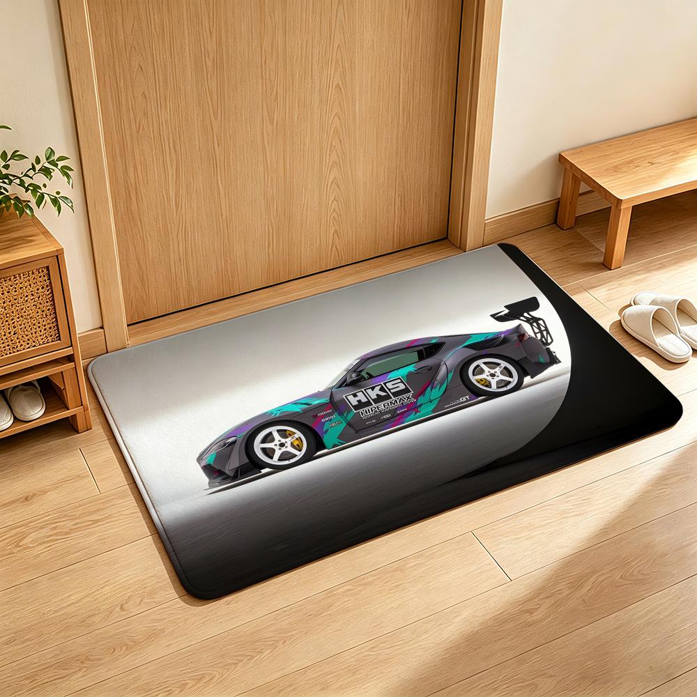 

AutoPart H-HKS Floor Mat Soft Flannel Entrance Door Mat Non Slip Absorbent Bathroom Bedroom Floor Rug 40x60cm