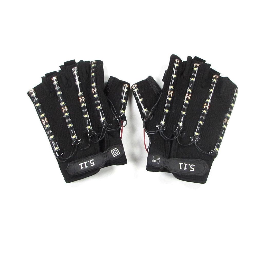 LED Flashing Gloves & Glasses Laser Performance Costume for Nightclubs & Bars