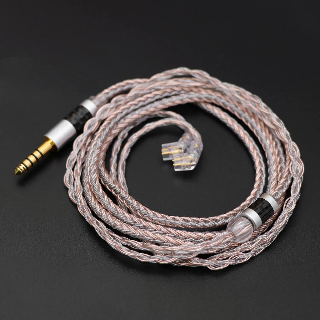 TRIPOWIN Jelly Upgrade 21žilový HiFi sluchátkový kabel postříbřený OCC kabel grafenový měděný drát OCC kabel smíšený oplet + & + (QDC konektor, 4,4mm)