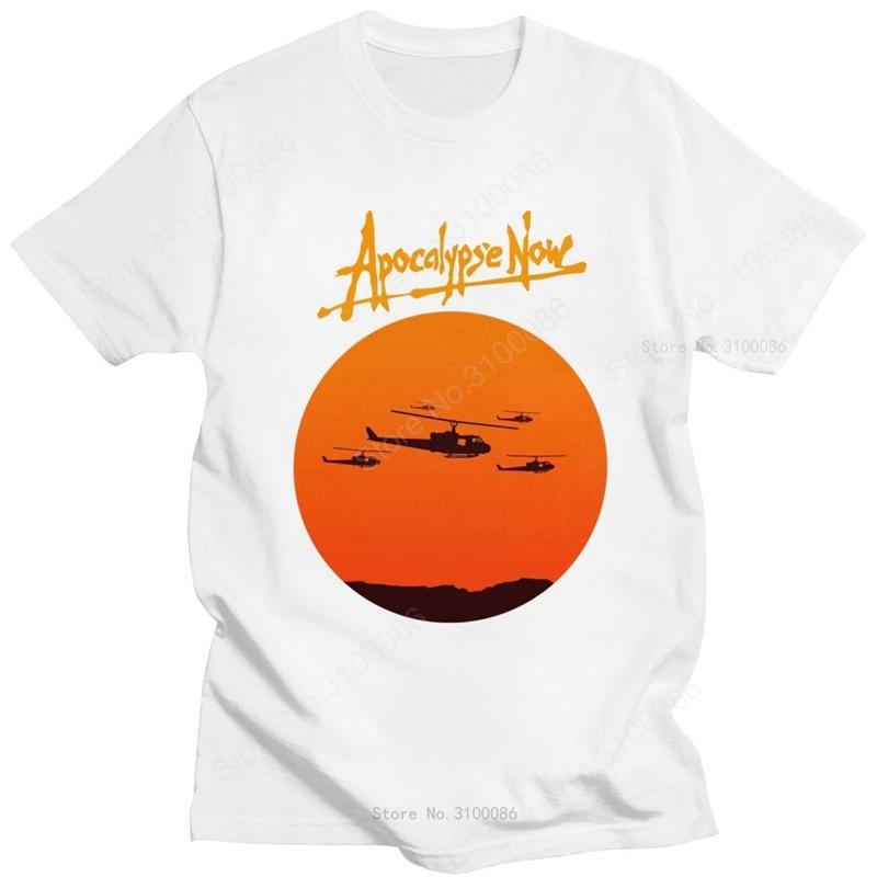 Футболка Apocalypse Now Мужская из чистого хлопка Футболка с вертолетом Huey Война во Вьетнаме Футболка Топы Круглый вырез Короткий рукав Модная футболка Мерч S
