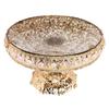 Vintage Glass Snack Plate European Style Light Luxury Innovative Exquisite Vintage Glass Fruit Tray