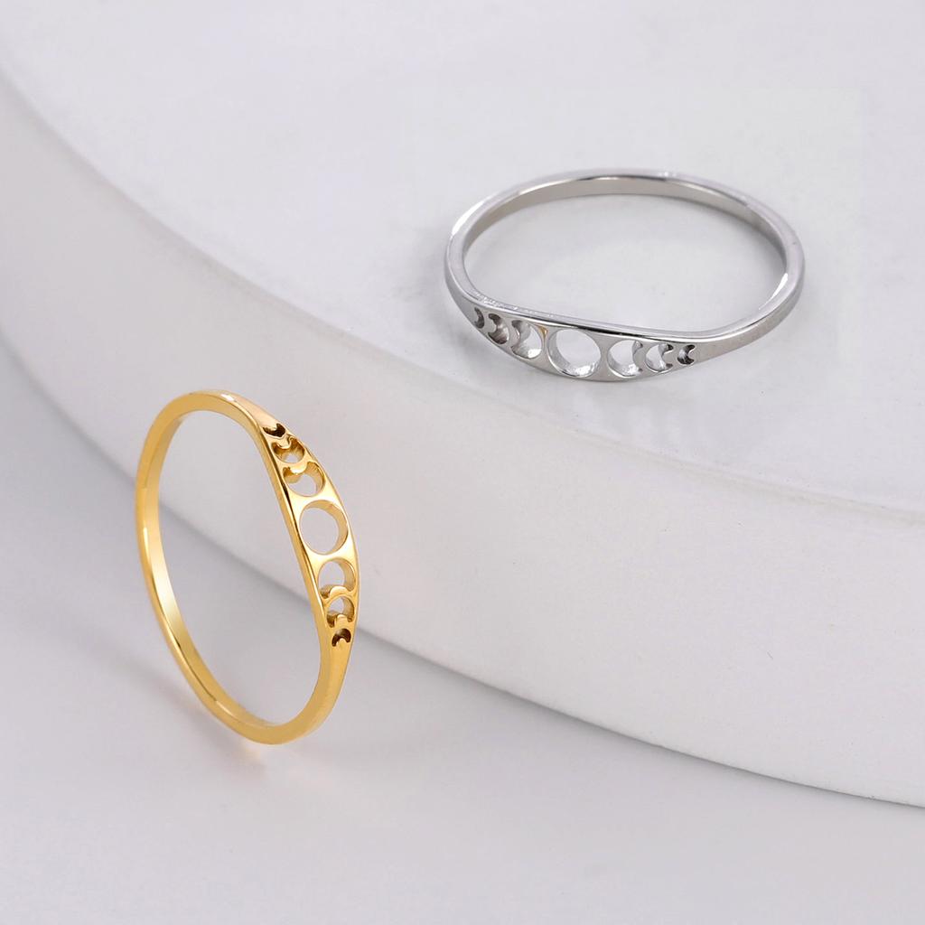 Lemegeton Moon Phase Fashion Ring Crescent Moon Women Rings 2026 Amulet Witch Jewelry Gifts for Lover Friends Wholesale