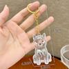 Cartoon Hundeform Hundehaar Aufbewahrungsbox Haarpflege Transparent Tierhaare Schlüsselanhänger Acryl Schlüsselanhänger Welpen Anhänger Schmuck Geschenk