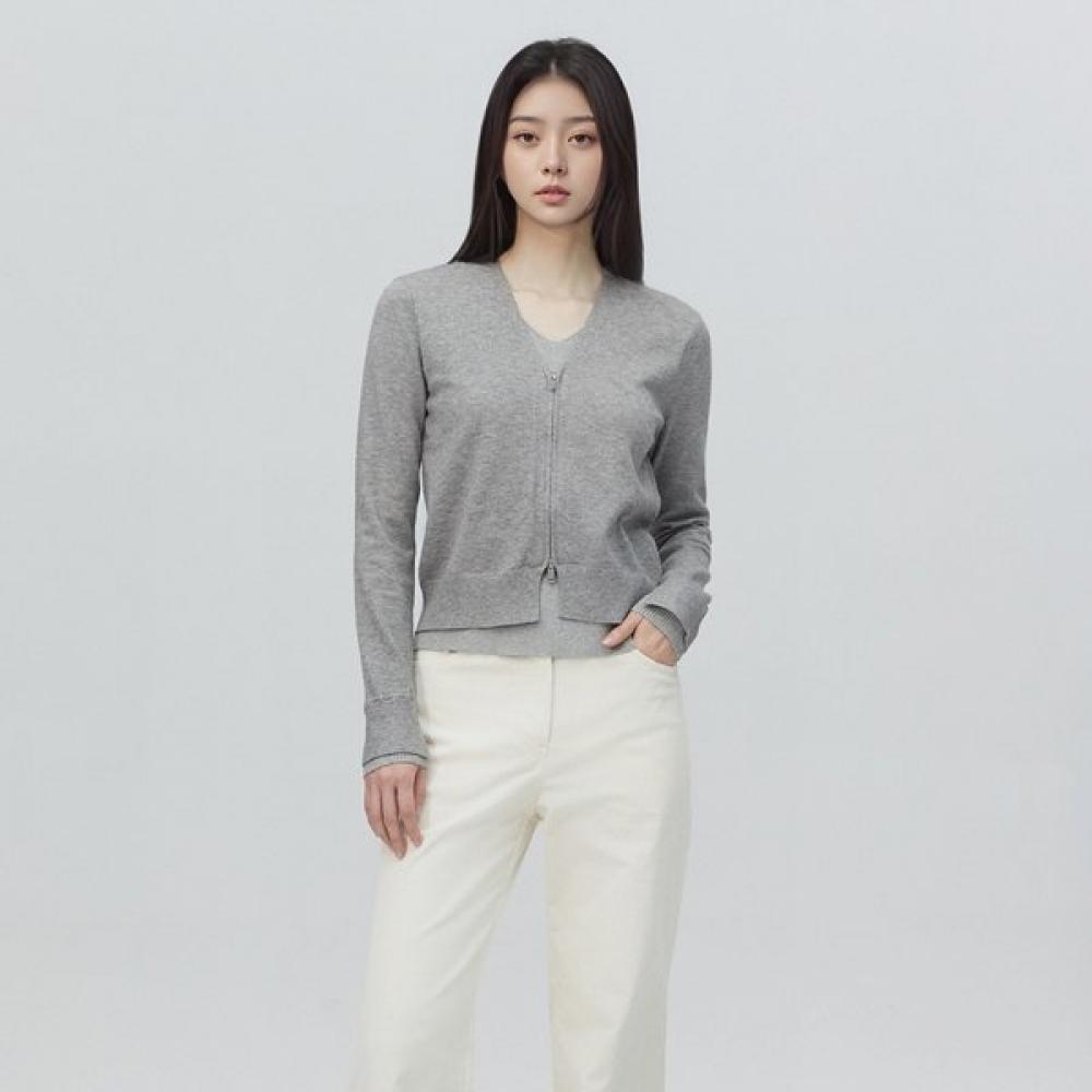 

Lap V Neck Zip Cardigan Ar4kha73 GR (green)/FF