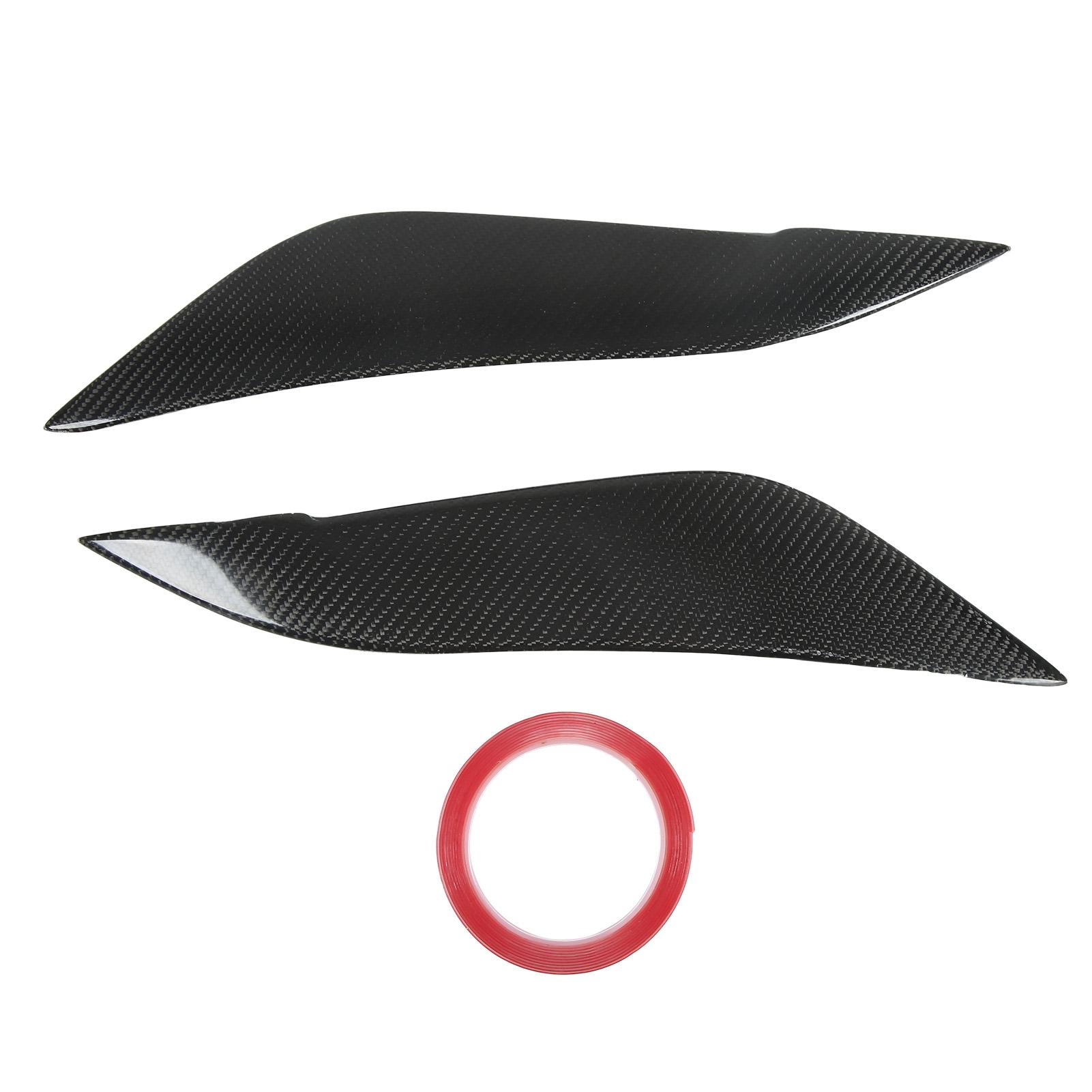 Накладки на фары, ресницы, глянцевый черный, карбоновое волокно, замена для Corolla 2008-2011