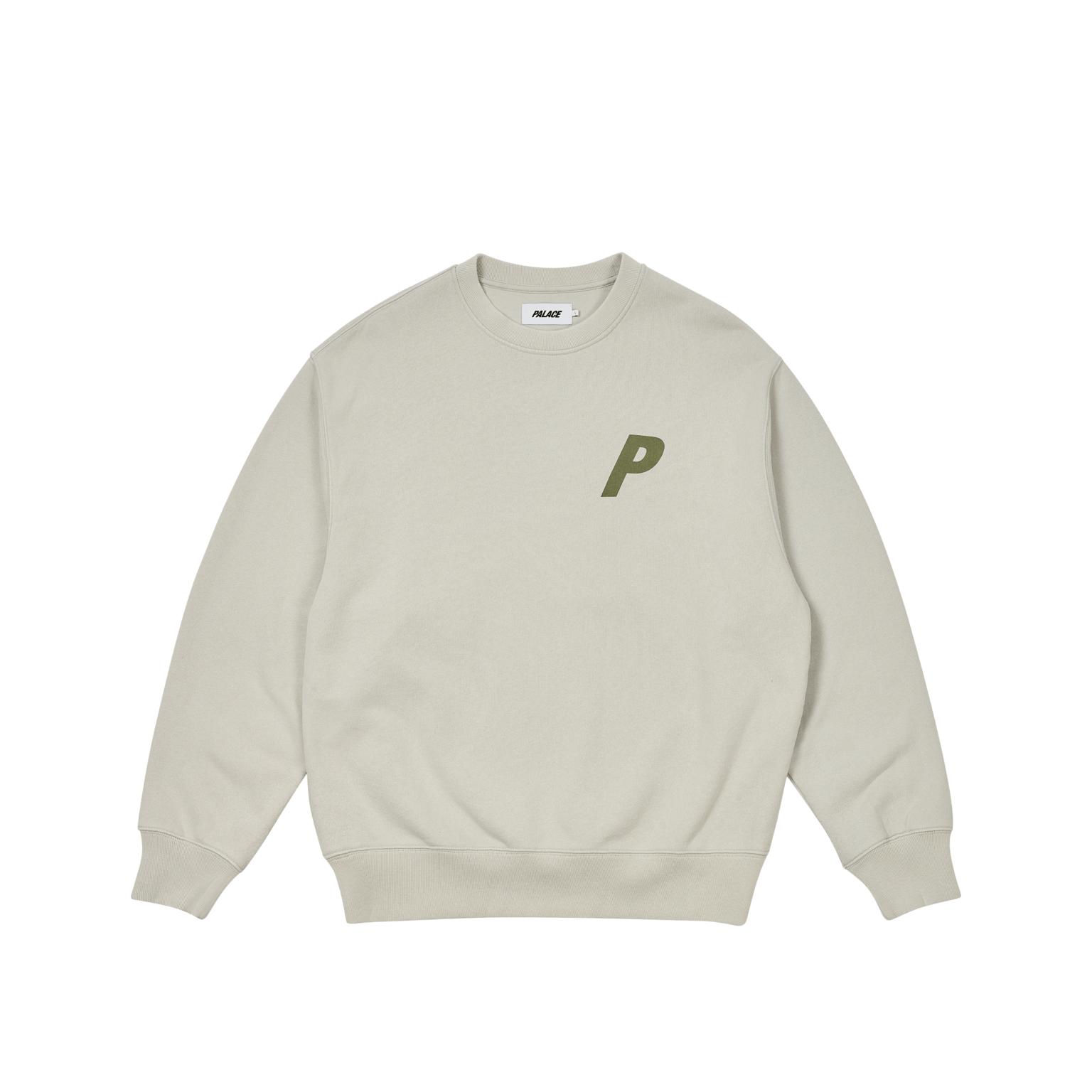 

Palace Пигмент P3 Crew Бетонно-серый Унисекс Топы P28CS028 S