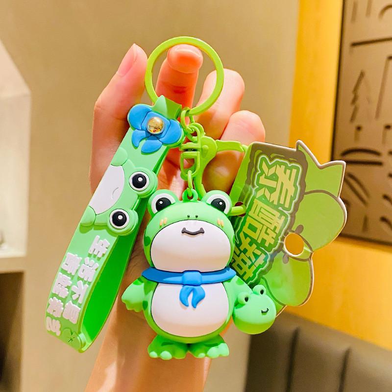 

Charming Frog Keychain Accessory Great For Childrens Backpacks And Gifts Green Frog Keychain
