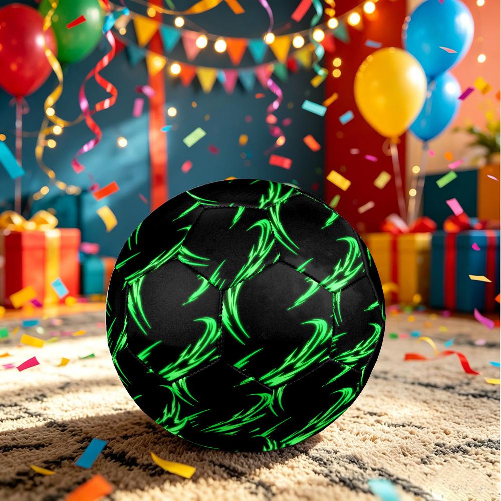 1pc Green Swirls Size 5 Soccer Ball Professional Match Training Football Indoor &Outdoor Sports Ball Lightweight Durable c6519