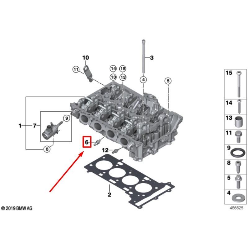 11128626622 The exhaust pipe joint is equipped with an O-ring for BMW 3 Series /7 Series /1 Series Mini 11128626622