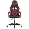 Gaming Chair Black and Burgundy Artificial Leather