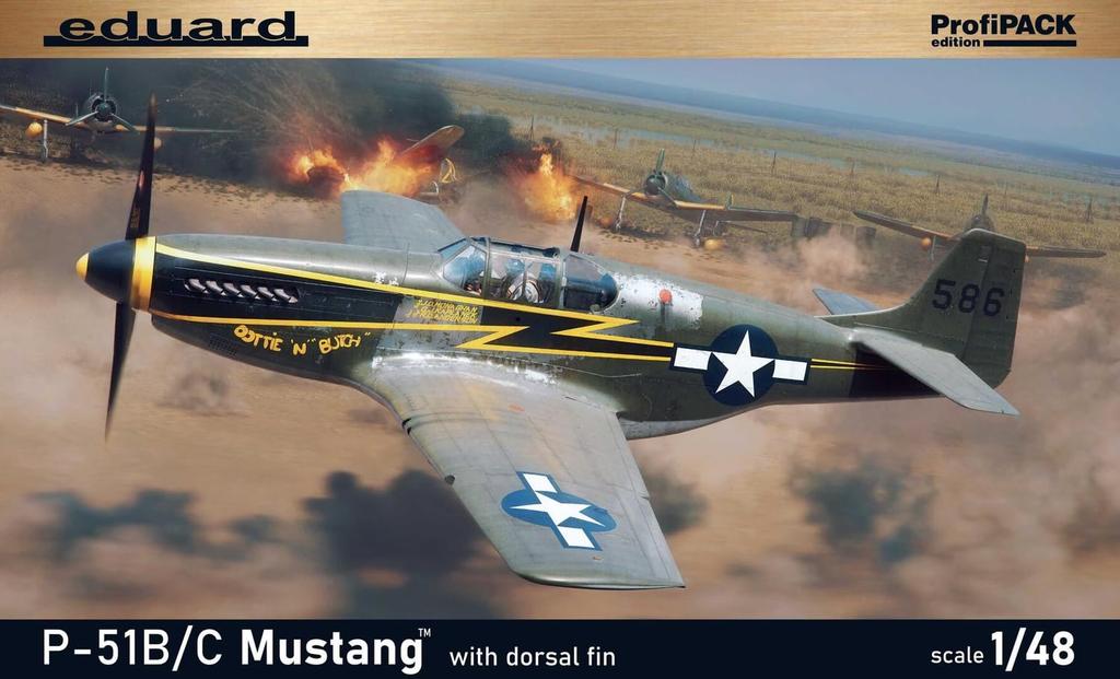 Eduard 1/48 Profipack American P-51B/C Dorsal Fin Plastic Model Kit EDU82108