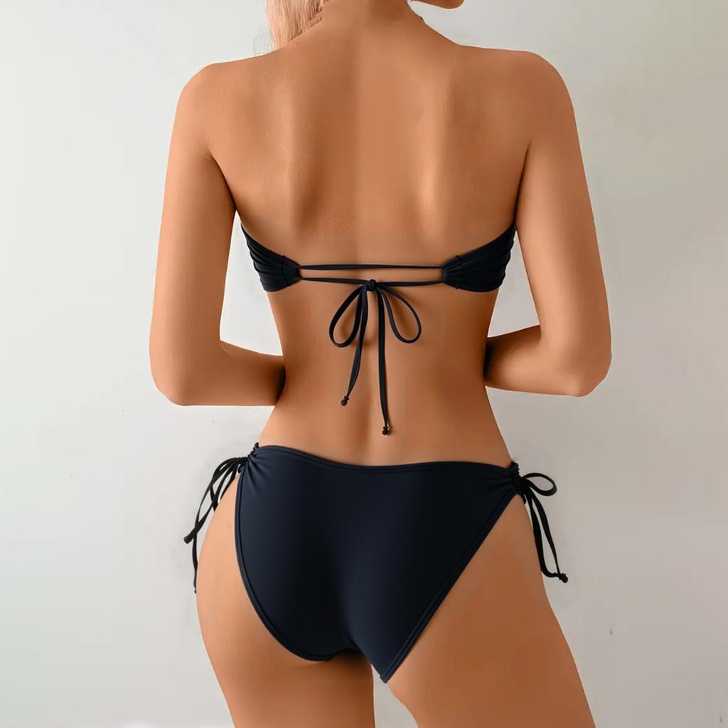 Damen Split Bikini Badeanzug Sport Badeanzug