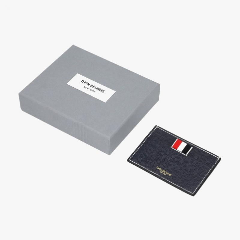 Thom Browne Pebble Grain Stitch Three Stripe Card Wallet Uaw067a 00198 415