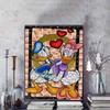 Disney Diamond Painting Donald Duck and Daisy Mosaic Glass Style Love Illustration Mosaic Art DIY Cross Stitch Embroidery Set FullDiamondHomeDecorGift