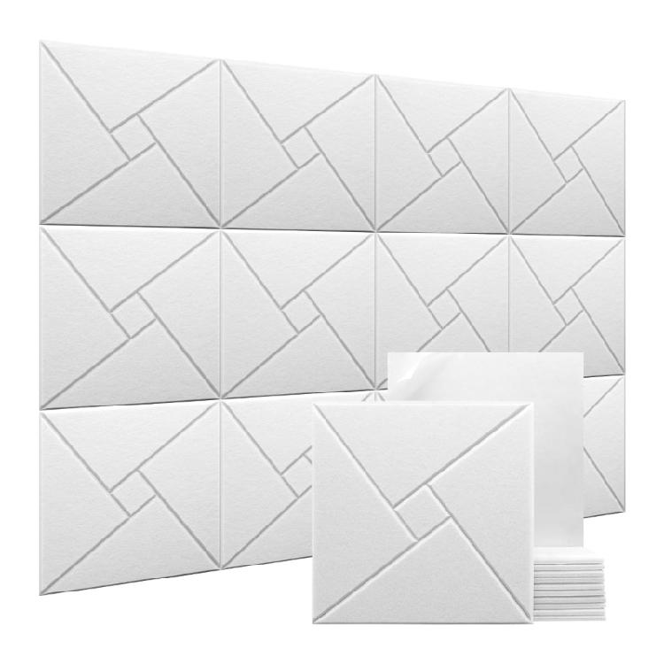 12 Pack Self Adhesive Acoustics Foam Panels Square Soundproof Wall Panels Suitable for Recordings Studios and Classrooms