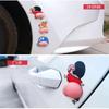 6Pcs Creative Cartoon Car Sticker 3D Solid Silica Gel Phone Decoration Wall Decal Refrigerator Decal Anti-Collision Stickers