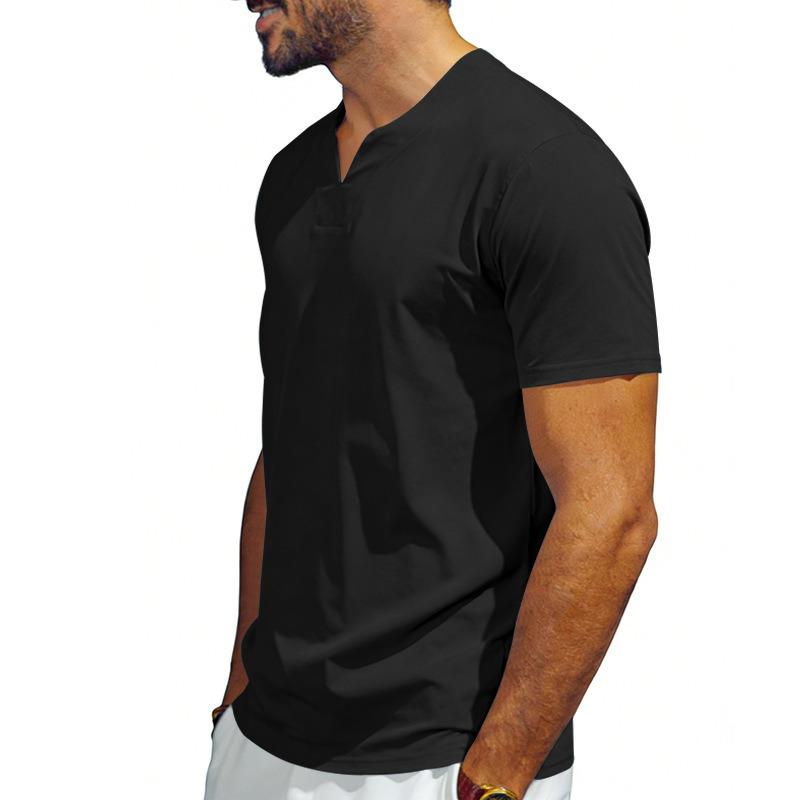 Men's V-Neck Quick-Dry Short Sleeve T-Shirt.