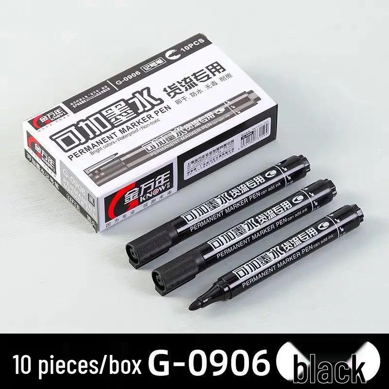 Jin Wannian G-0906 Refillable Waterproof Marker Pen - Broad Tip for Freight and Logistics Use