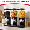 Black Desktop Grain Dispenser 6-Liter Kitchen Storage Container for Grains Snack Organizer Suitable for Food Pantry And Kitchen Storage