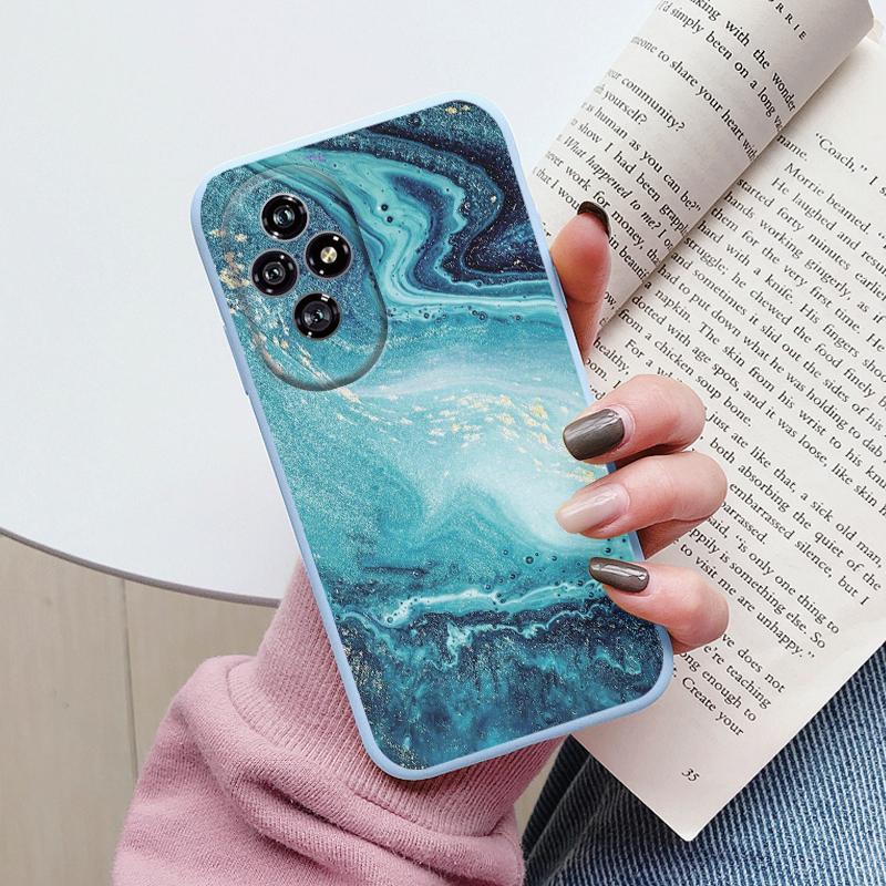 Colorful Marble Case For Honor 200 Luxury Soft Shockproof Cover Fundas For Honor200 90 Lite Shell Watercolor Oil Painting Coque