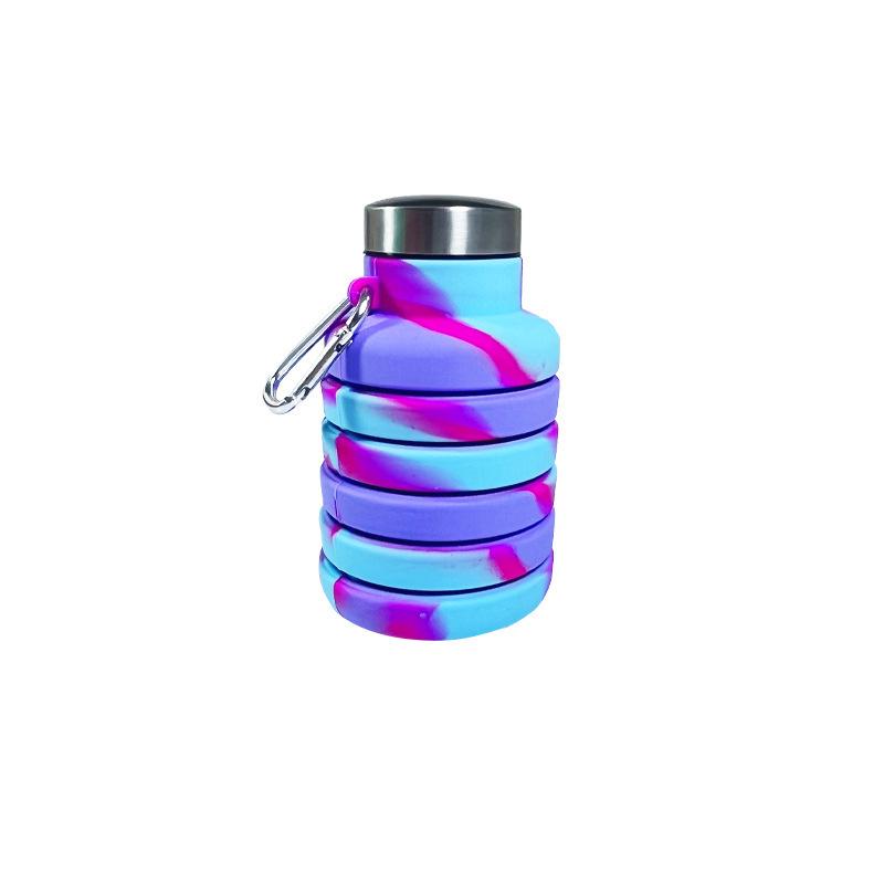 500ML High-Temperature Resistant Silicone Folding Water Bottle for Outdoor Sports & Cycling 500ml (OPP Packaging)