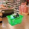 12 Pcs Shopping Baskets 18L Plastic Shopping Baskets with Handles, Store Baskets Retail Baskets with Handles